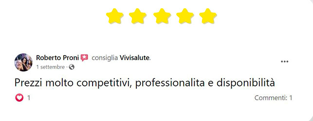 Vivisalute - Recensioni dei nostri clienti